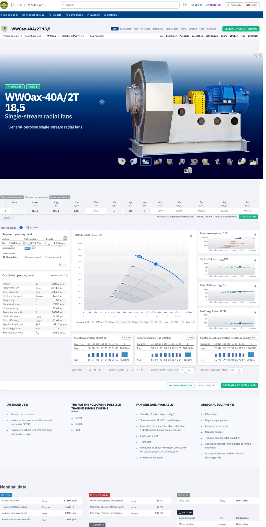 Konwektor — the product card, top to bottom