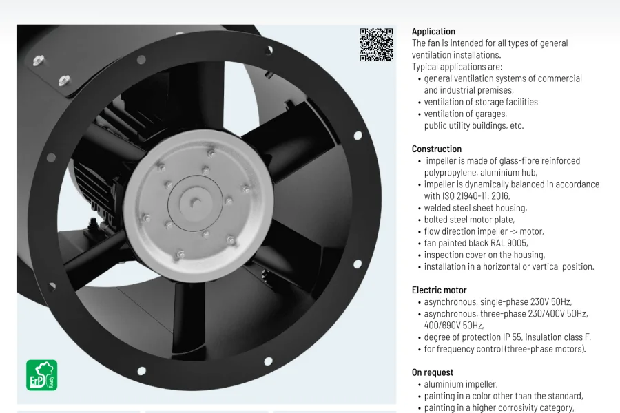 Generated product introduction page with photograph and descriptions