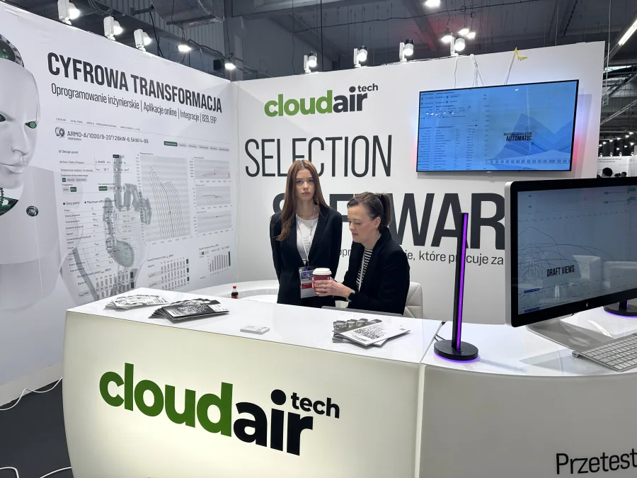 The CloudAir stand at an HVAC trade fair