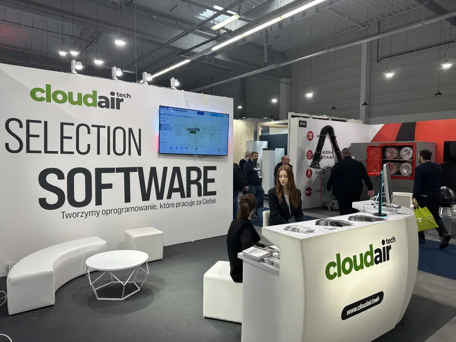 Visitors at the CloudAir stand during an HVAC exhibition