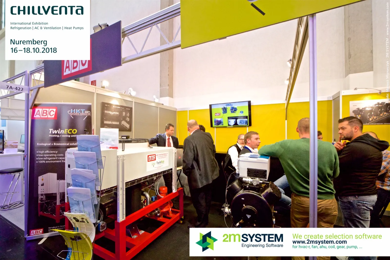 ABC and HKT Goeldner stand with the TwinECO heating/cooling unit at Chillventa 2018