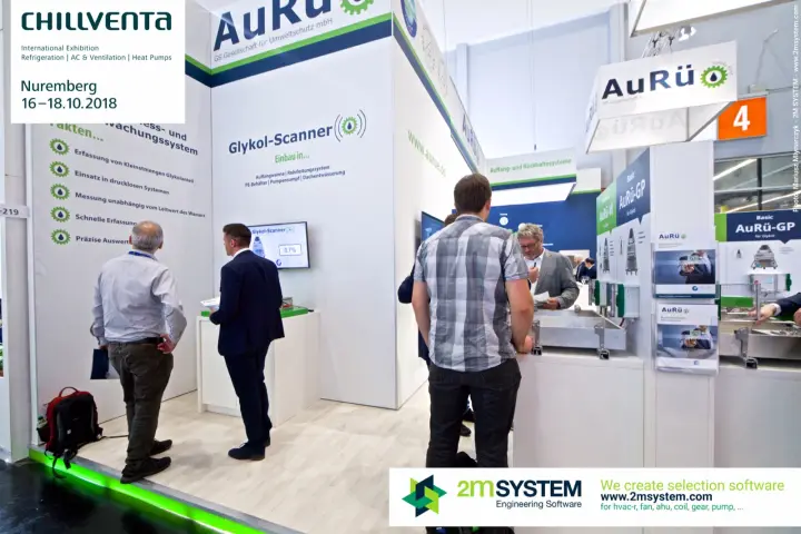 AuRü stand presenting the Glykol-Scanner glycol monitoring system at Chillventa 2018