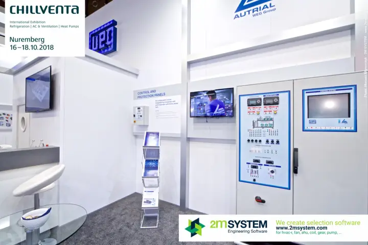 Autrial WEG Group refrigeration control cabinets on the WEG stand at Chillventa 2018