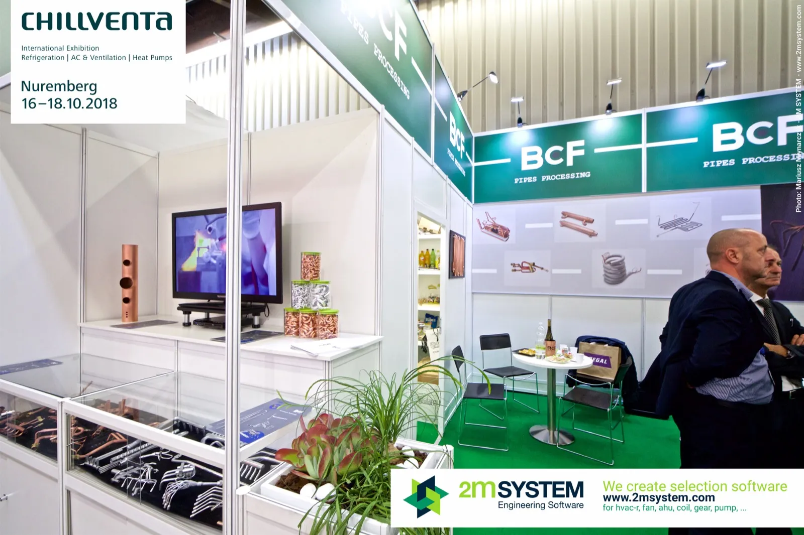 BcF Pipes Processing showcase of copper tube assemblies at Chillventa 2018