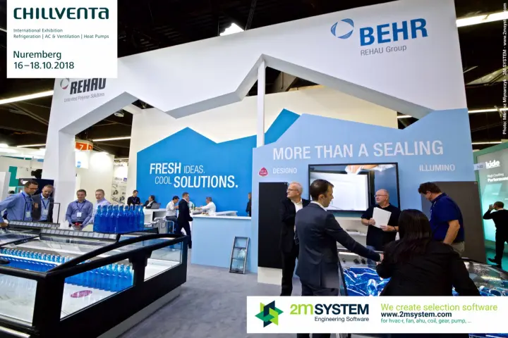 Behr and Rehau stand with "Fresh ideas. Cool solutions." wall