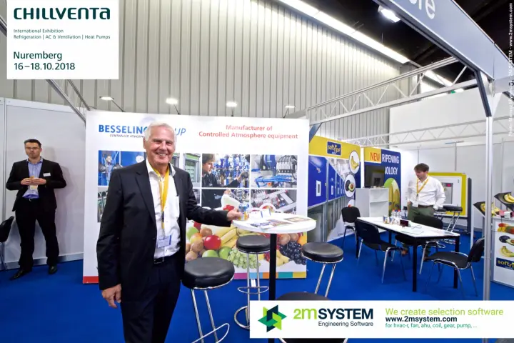 Besseling Group stand with controlled atmosphere backdrop
