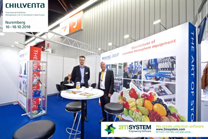 Besseling Group stand promoting controlled atmosphere equipment for fruit storage