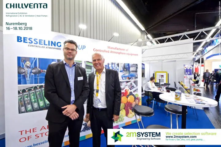 Besseling Group team in front of controlled atmosphere equipment wall
