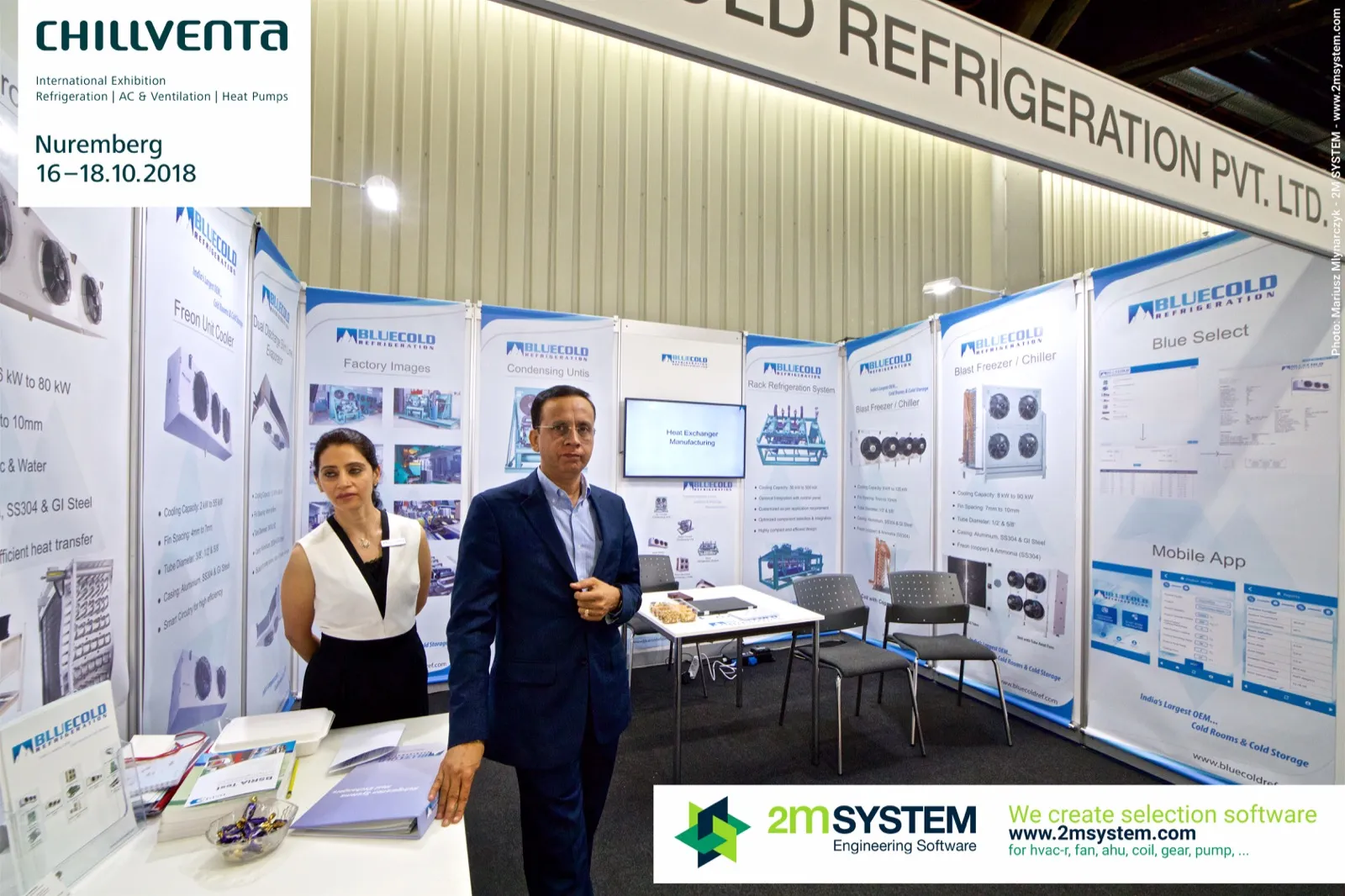 Bluecold stand with blast freezer panels and Blue Select software at Chillventa 2018