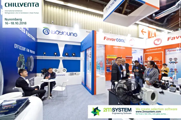 Boyoung fan stand next to the FavorCool refrigeration stand at Chillventa 2018