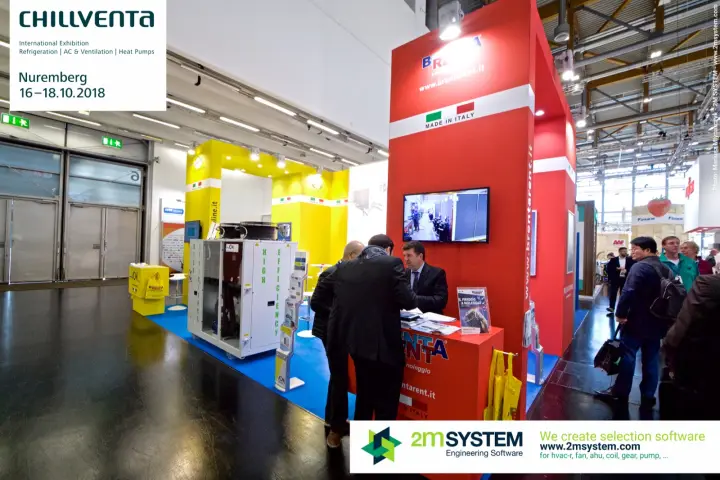 Brenta Rent red tower with Made in Italy branding and air-cooled unit