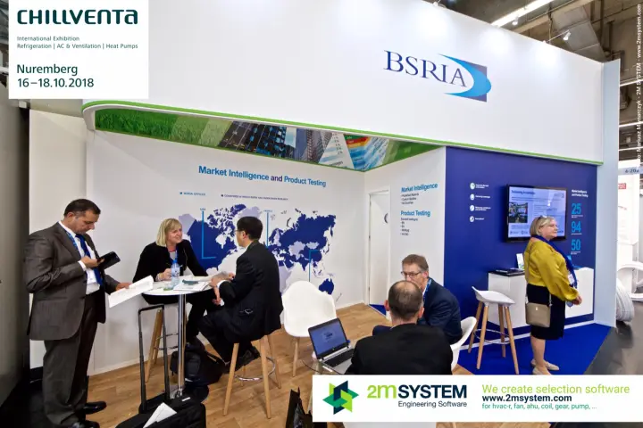 BSRIA stand with Market Intelligence and Product Testing world map