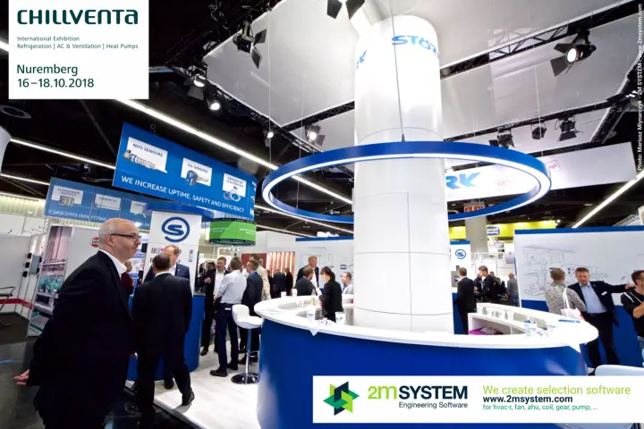 Busy round bar under a blue ring on the Störk-Tronic stand