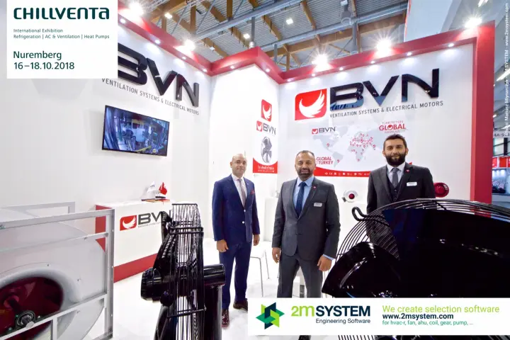 BVN team behind black axial fans with guard grilles