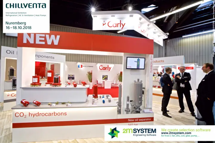 Carly 'NEW' module with CO2 and hydrocarbons components and oil separator at Chillventa 2018