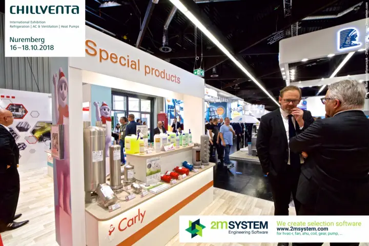 Carly 'Special products' module with stainless vessels and cleaning fluids at Chillventa 2018