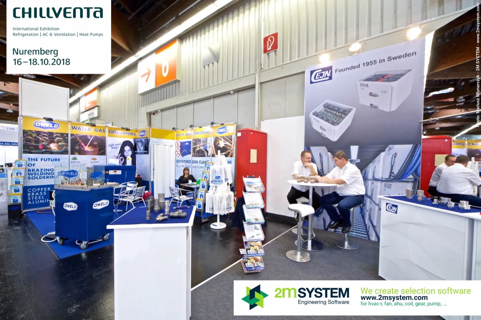 CEJN quick couplings stand beside the Oweld brazing stand at Chillventa 2018