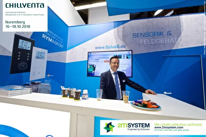 Coffee counter on the S+S Regeltechnik stand below "Sensorik & Feldgeräte" at Chillventa 2018