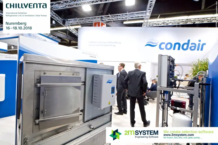 Condair DL hybrid humidifier in stainless steel housing at Chillventa 2018