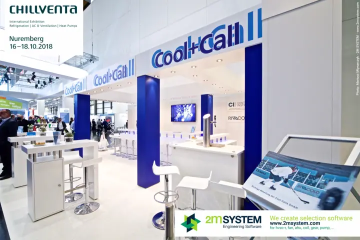 Cool+Call stand from the aisle with a beer tap and a Dixell and Rivacold display at Chillventa 2018