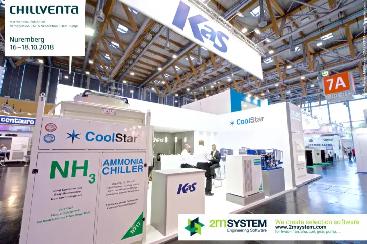 CoolStar NH3 ammonia chiller in front of the Kas stand
