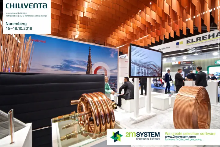 Copper tube coil heat exchanger and copper tube reel on the Wieland stand at Chillventa 2018