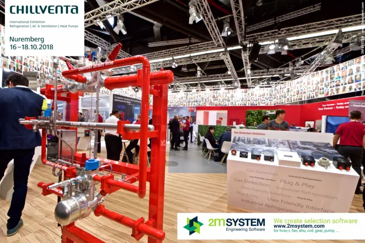 Danfoss industrial valve station and gas detection display at Chillventa 2018