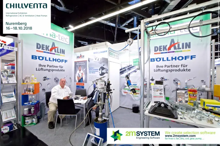 Dekalin and Böllhoff sealants and duct fastening tools on dama-tec stand at Chillventa 2018