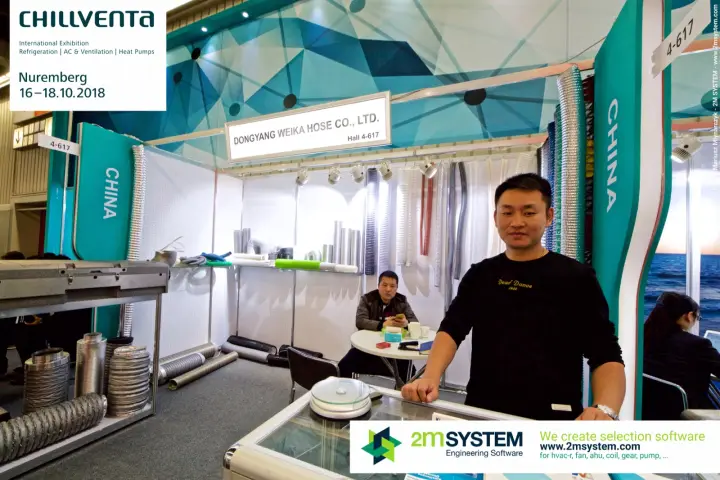 Dongyang Weika Hose booth with flexible aluminium and PVC ducts