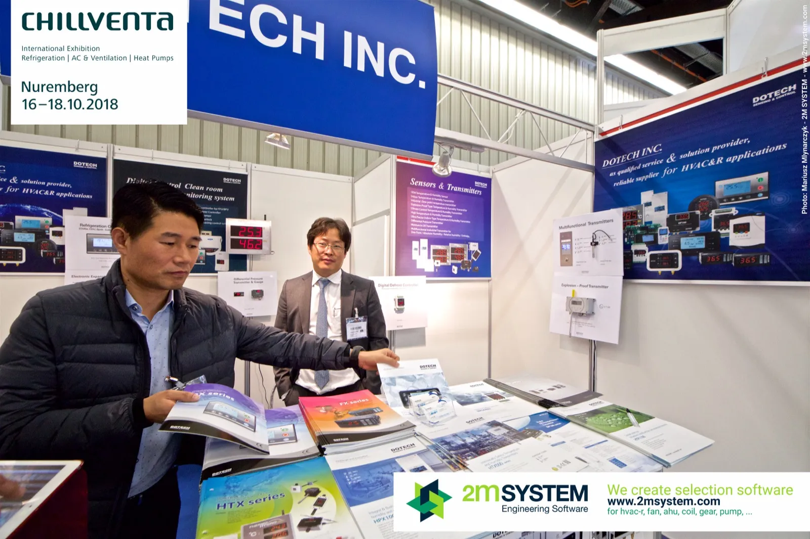 Dotech brochures for HTX and FX series sensing and control products at Chillventa 2018