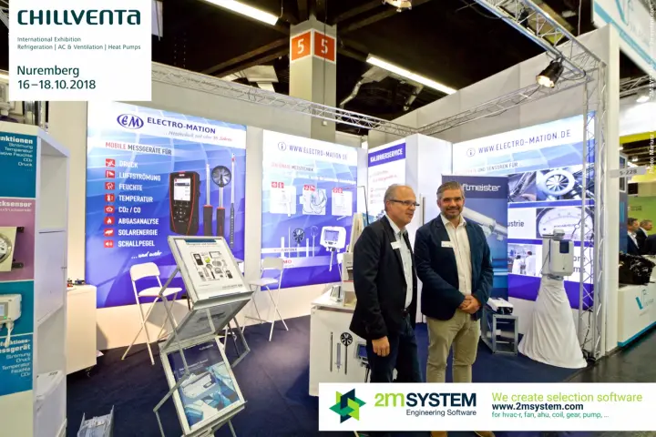 Electro-Mation stand with portable meters, stationary sensors and brochure rack