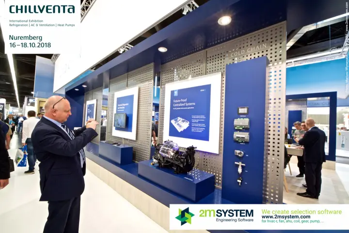 Emerson Cold Chain wall with CO2 centralized system compressor