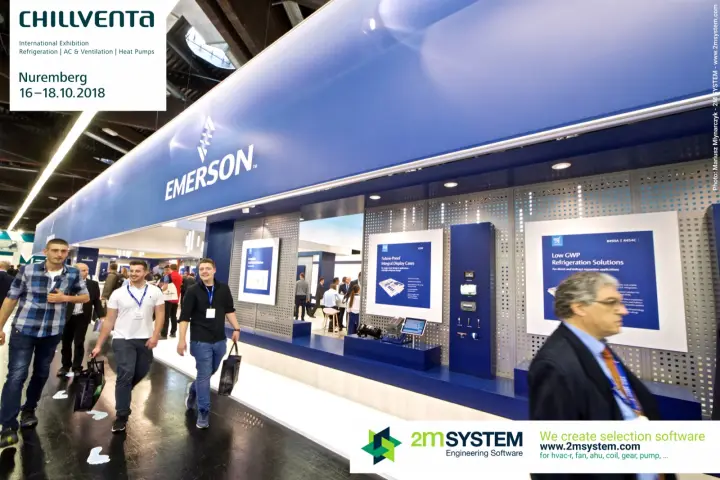 Emerson stand fascia with Low GWP Refrigeration Solutions display