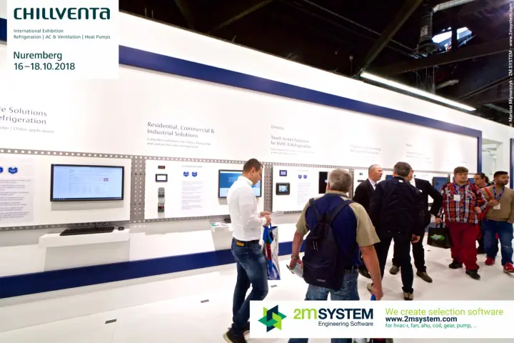 Emerson stand wall of Dixell controllers and touch-screen solutions at Chillventa 2018