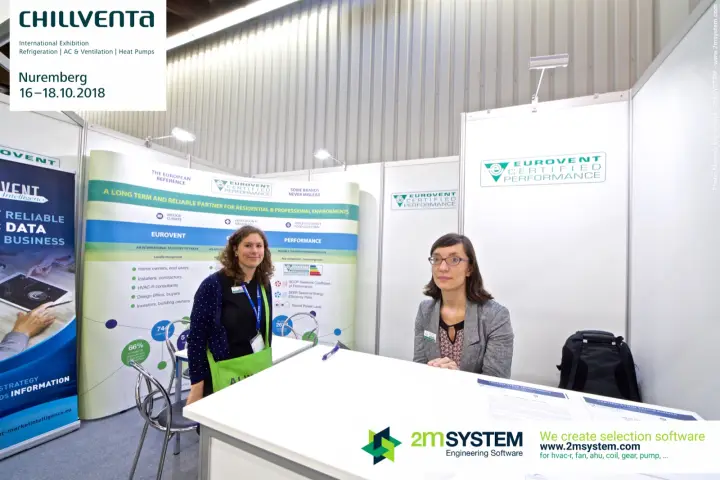Eurovent Certified Performance desk with programme backdrop