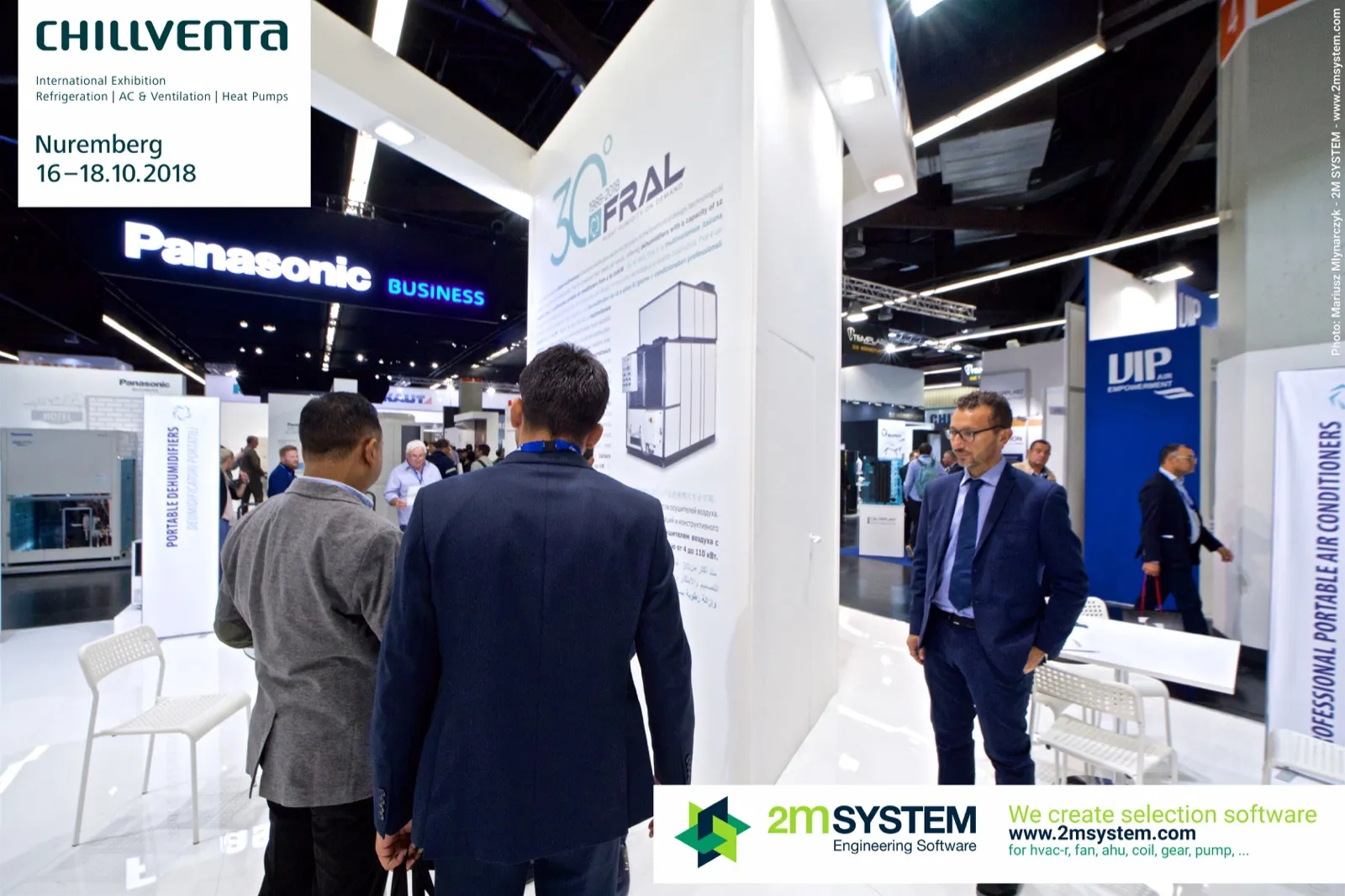 Fral 30th anniversary column and professional portable AC banner at Chillventa 2018