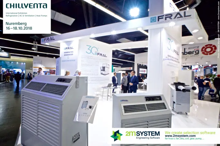 Fral professional portable air conditioners in front of the stand at Chillventa 2018