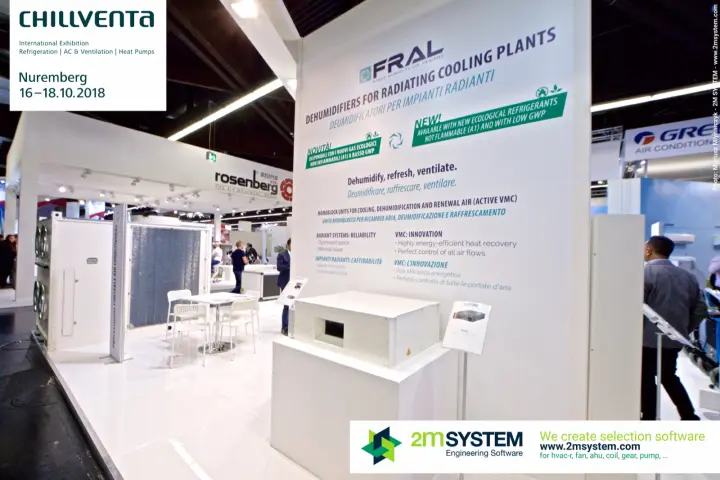Fral wall on dehumidifiers for radiant cooling plants at Chillventa 2018