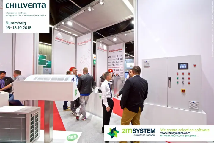 Frigotechnik R32 split units and control cabinet on display at Chillventa 2018
