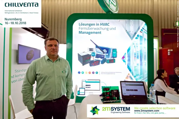 Full Gauge staff member beside Sitrad remote monitoring demo
