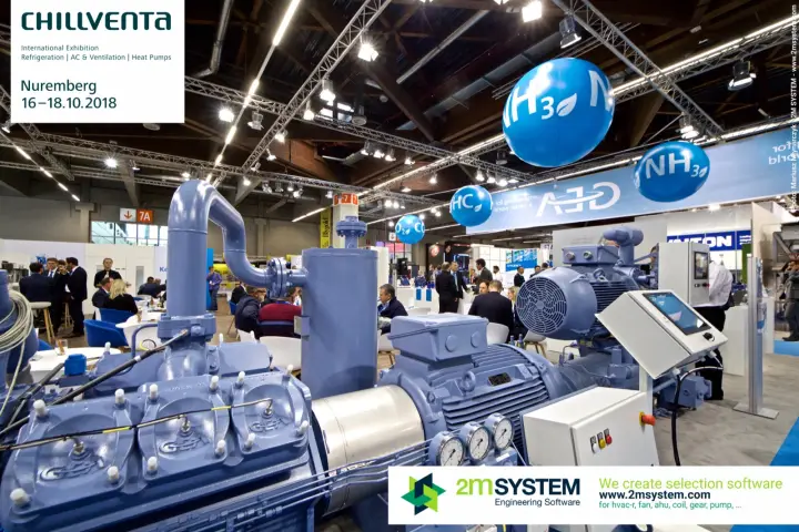 GEA reciprocating compressor package with motor, gauges and touch panel at Chillventa 2018