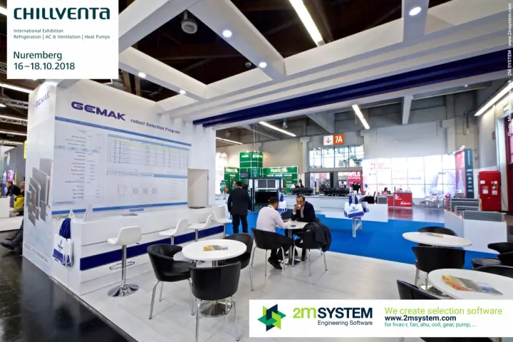 Gemak stand wall showing its product selection program interface