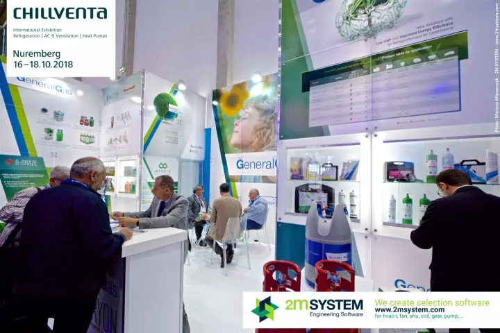 General Gas low-GWP HFO refrigerant table and cylinder showcases