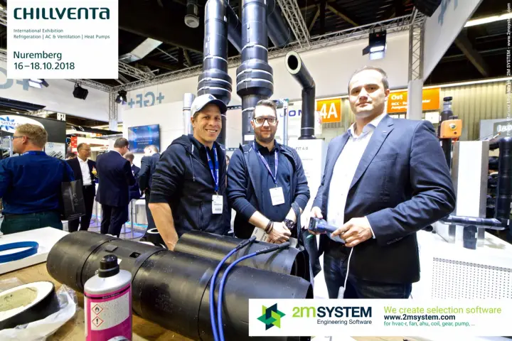 GF stand with pre-insulated pipes joined by electrofusion fittings at Chillventa 2018