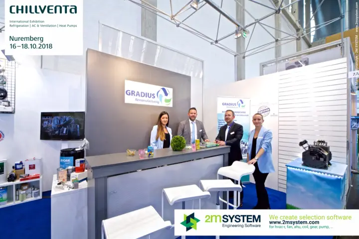 Gradius Remanufacturing team at its grey bar counter