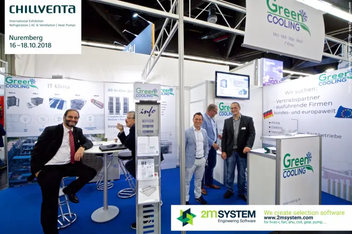 Green Cooling stand presenting IT cooling and recruiting partners