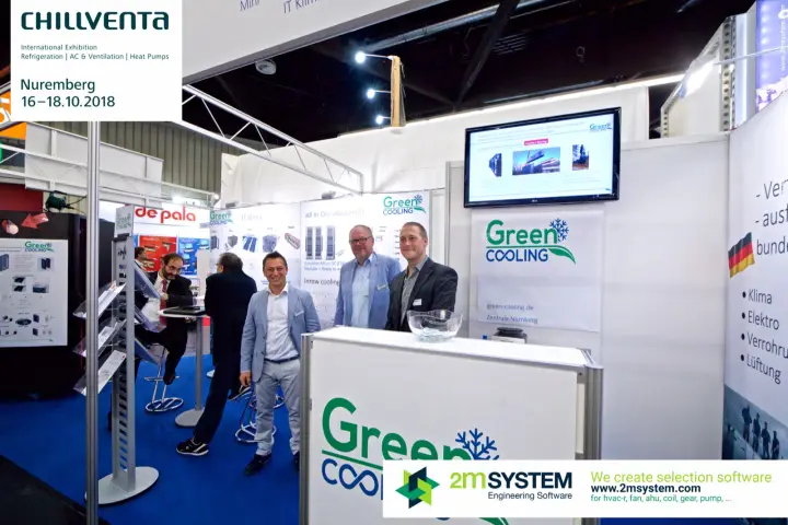 Green Cooling team behind the reception counter