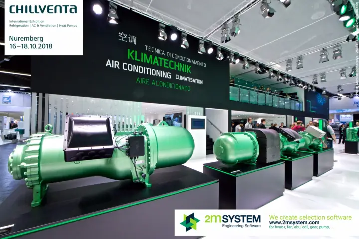 Green screw compressors under a multilingual air conditioning header