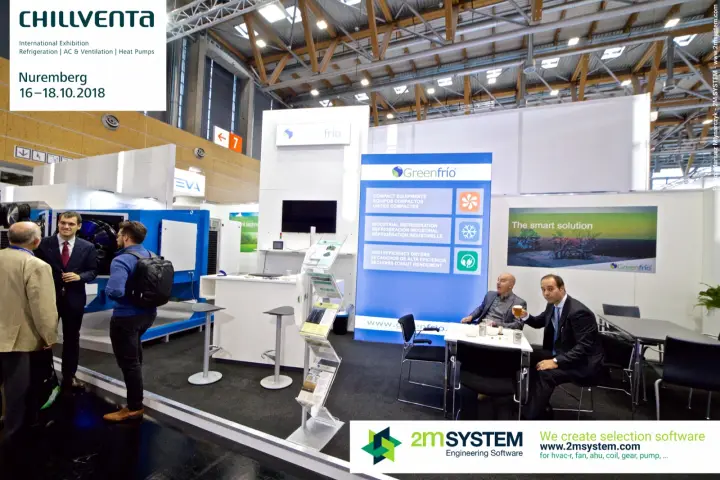 Greenfrio stand listing compact equipment and industrial refrigeration at Chillventa 2018