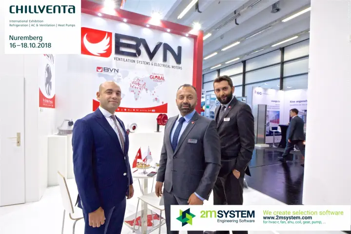 Group photo of the BVN team at their Turkish fan stand